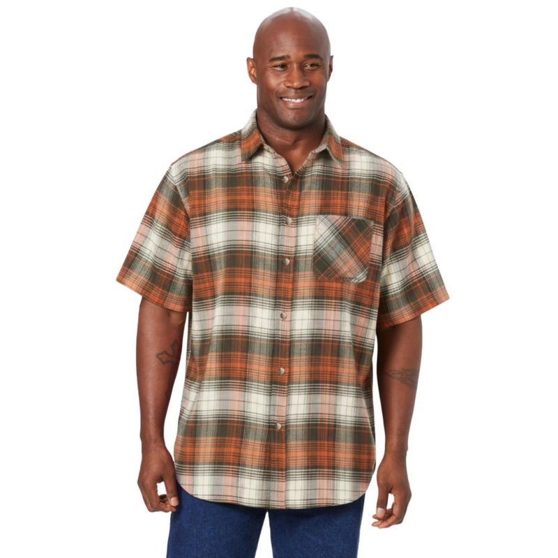 Men's Short Sleeve Flannel Shirt