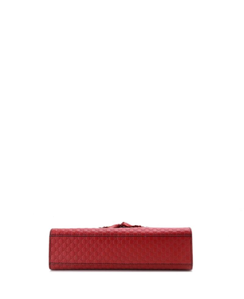 Medium Emily Chain Flap Bag Microguccissima Leather