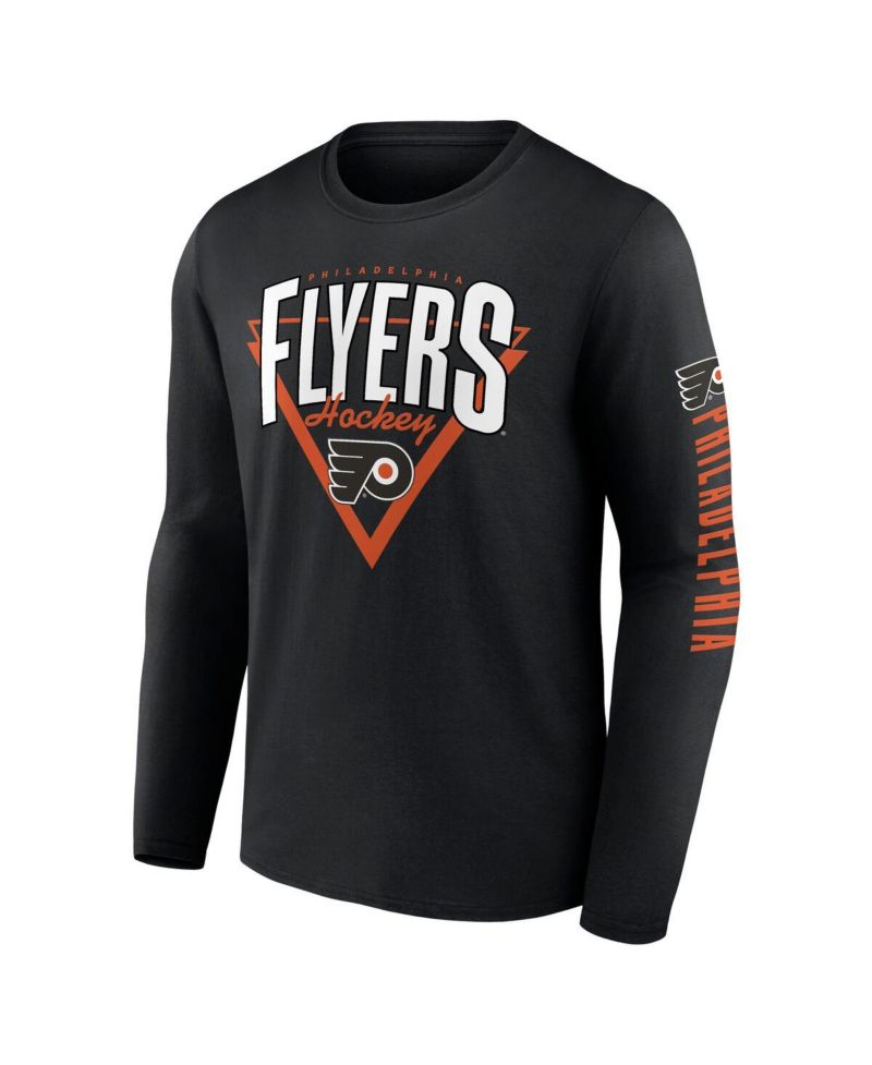 Men's Black Philadelphia Flyers Headline Long Sleeve T-Shirt