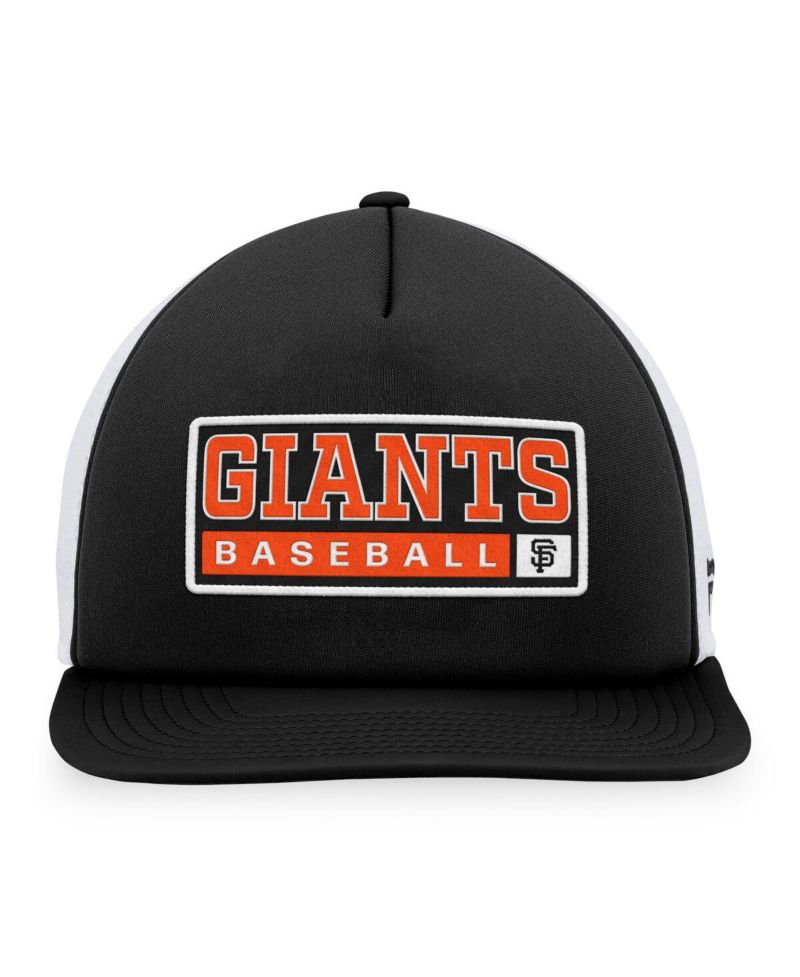 Men's Black, White San Francisco Giants Foam Trucker Snapback Hat