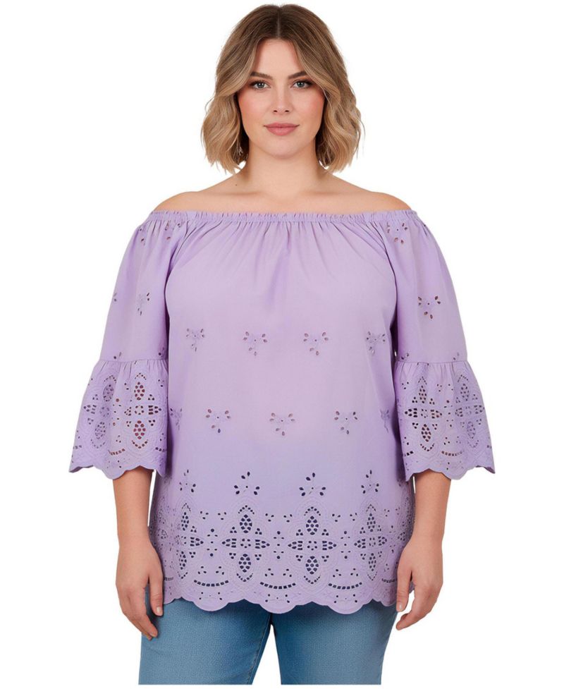Plus Size Convertible Eyelet Women's Tunic