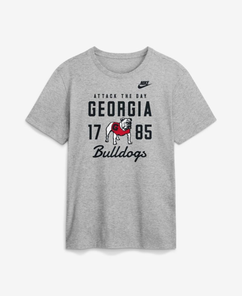Men's Gray Georgia Bulldogs Legacy Stacked Established T-Shirt