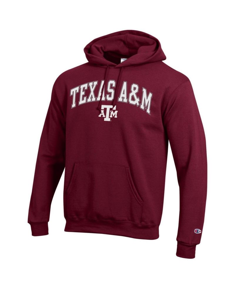 Men's Maroon Texas A&M Aggies Arch Over Logo Pullover Hoodie