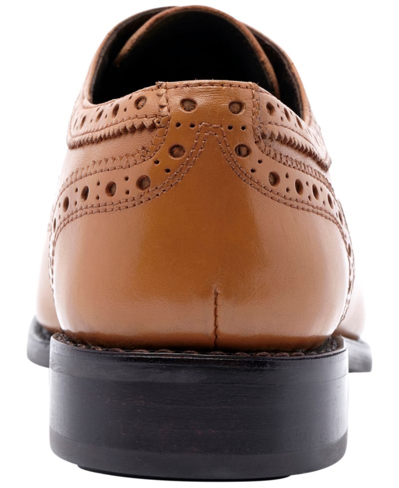Men's Ford Quarter Brogue Oxford Leather Sole Dress Shoe