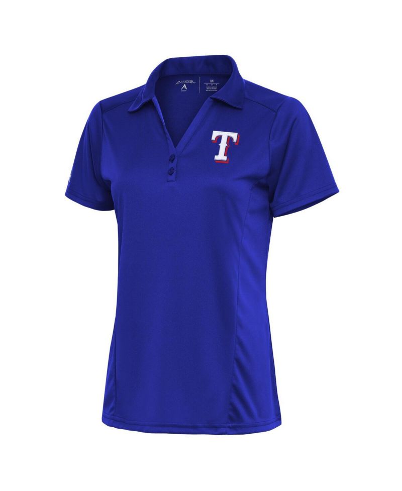 Women's Royal Texas Rangers Logo Tribute Polo Shirt