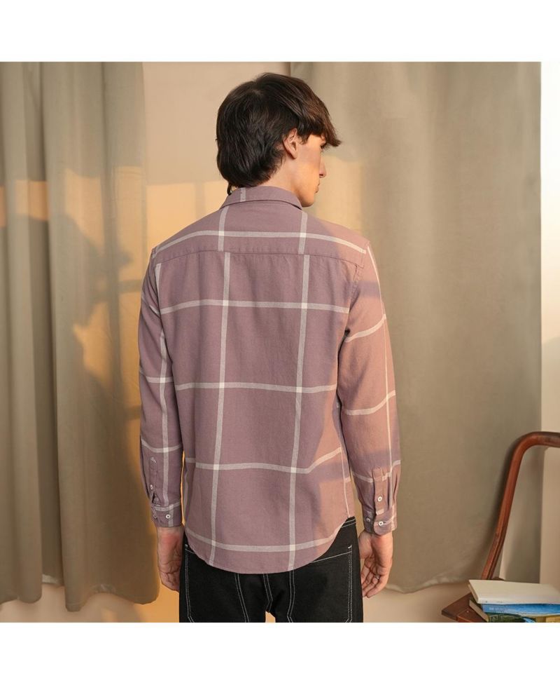 Men's Nude Pink Maxi-Graph Check Shirt