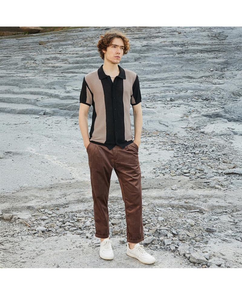 Men's Panel-Knit Slim-Fit Shirt