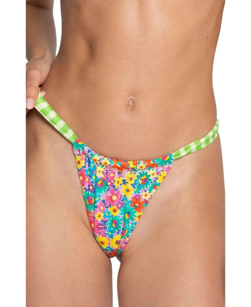 Women's Nia High-Rise Ruched Cheeky Bikini Bottom