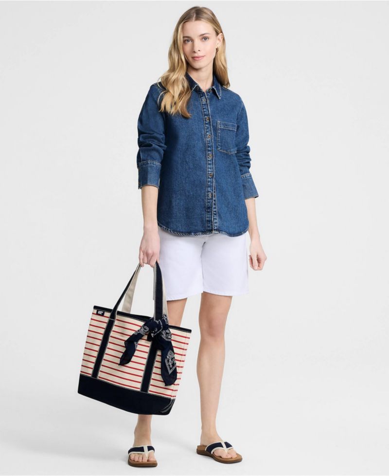 Women's Soft Denim Twill Button Front Shirt