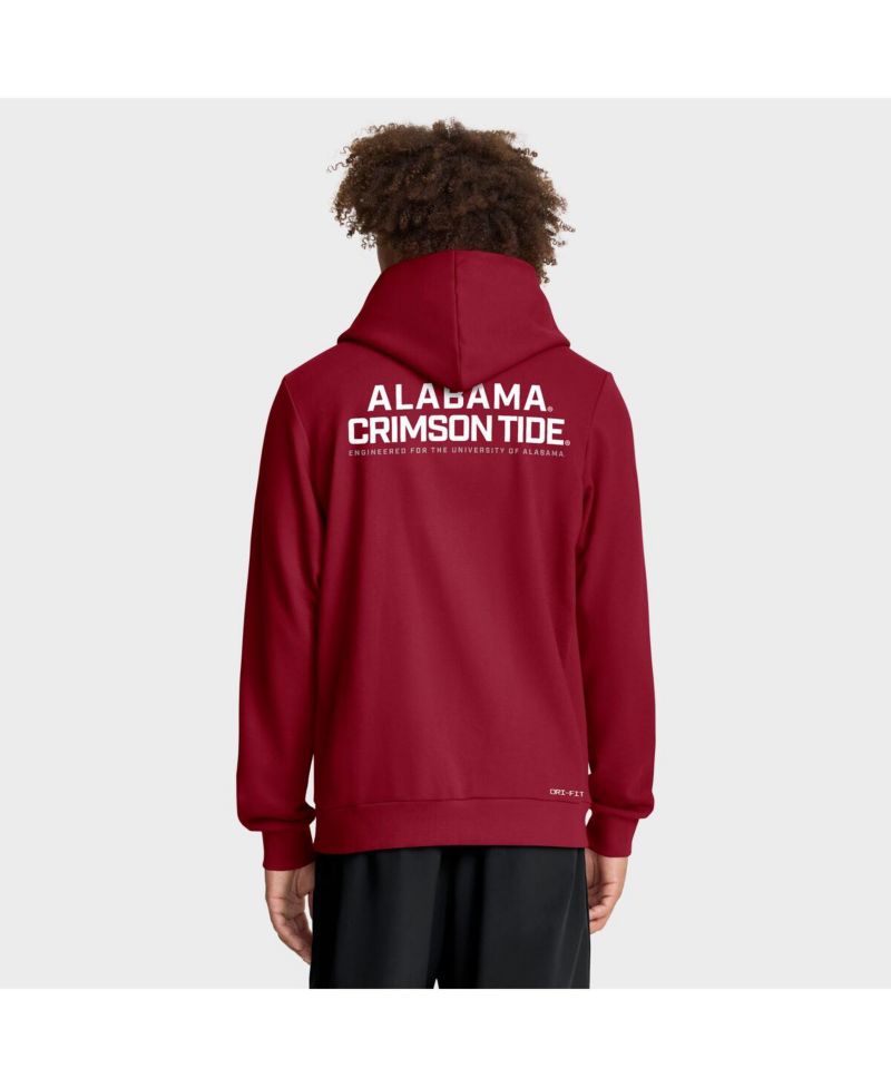 Men's Crimson Alabama Crimson Tide 2025 Sideline Standard Issue Dri-FIT Full-Zip Hoodie