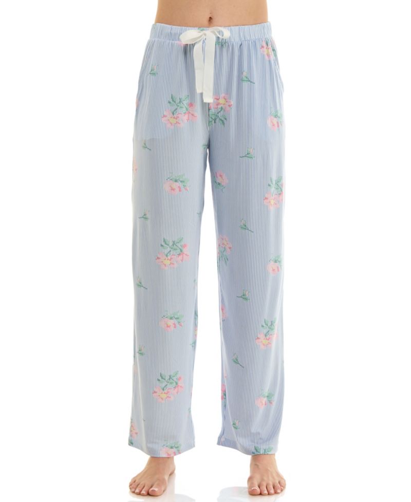 Women's Open Leg Mid-Rise Sleep Pants