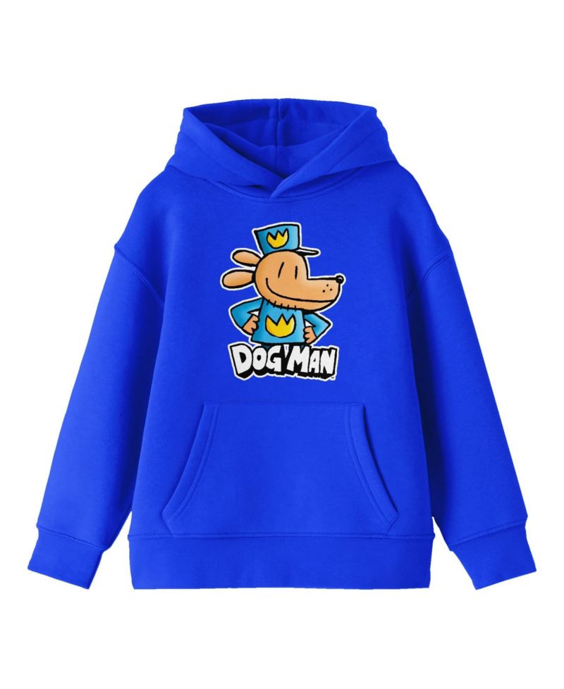 Character Posing Youth Royal Blue Long Sleeve Hooded Sweatshirt-XL
