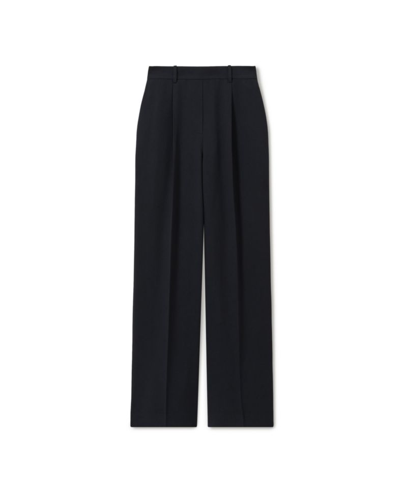 Women's Eden Elasticated-Waist Wide-Leg Lightweight-Twill Trousers