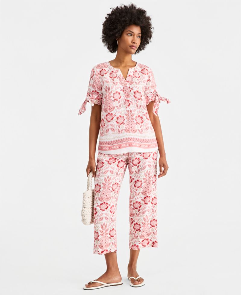 Women's 100% Linen Drawstring Pants