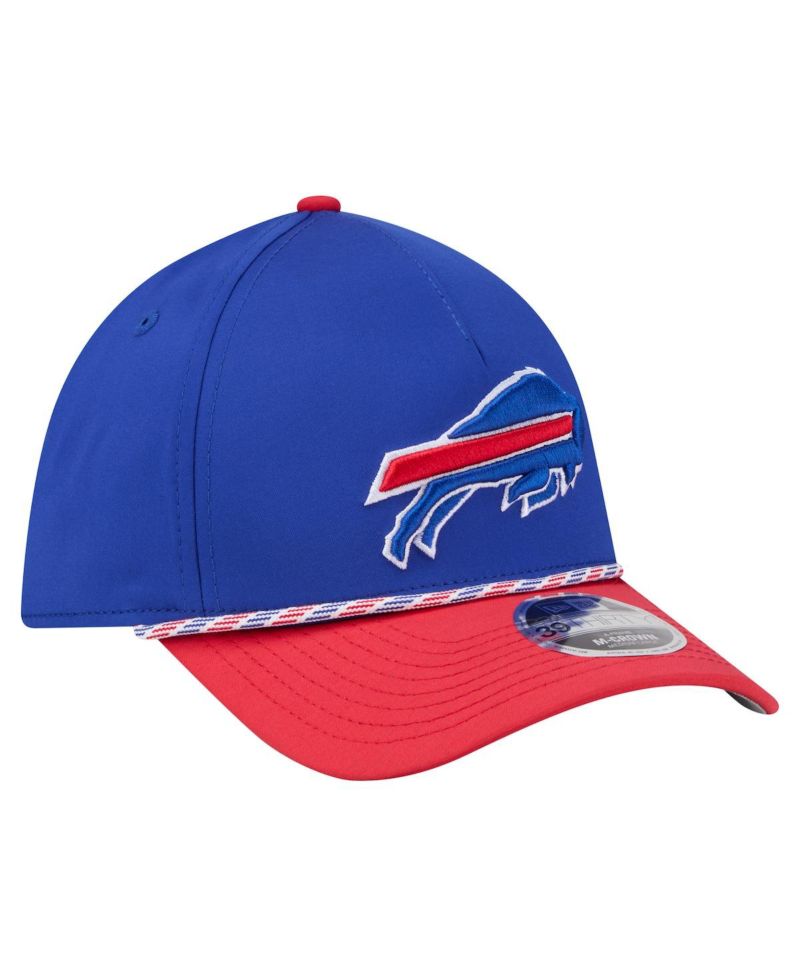 Men's Royal/Red Buffalo Bills Rope M-Crown A-Frame 39THIRTY Flex Hat