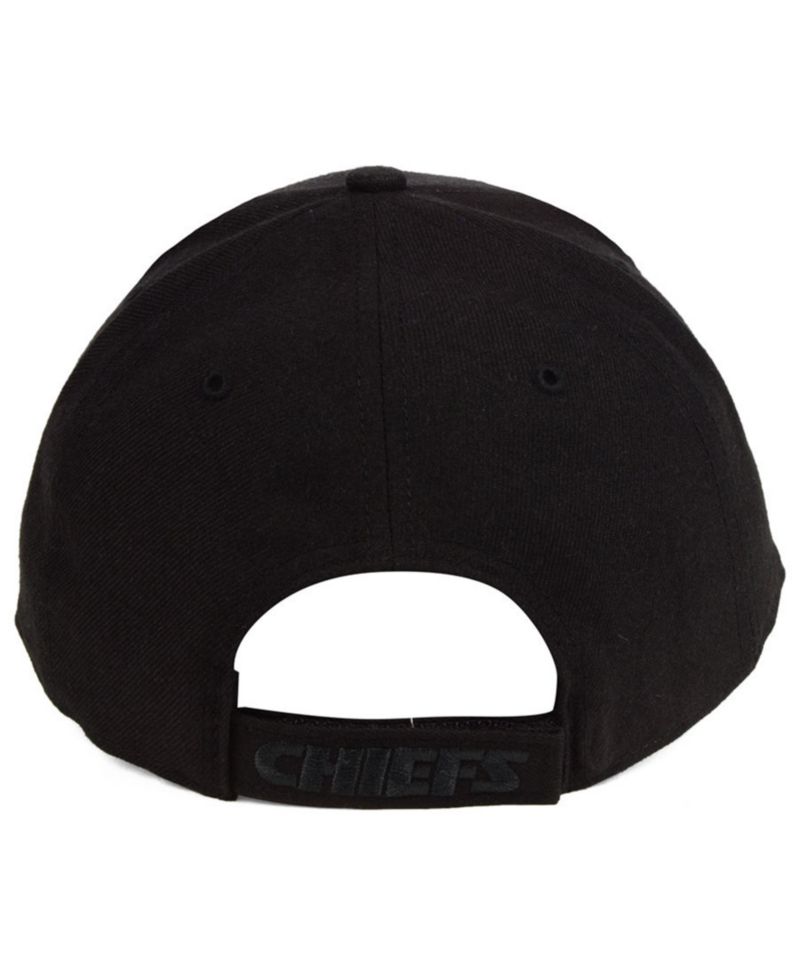 Kansas City Chiefs Black & Black MVP Strapback Cap
