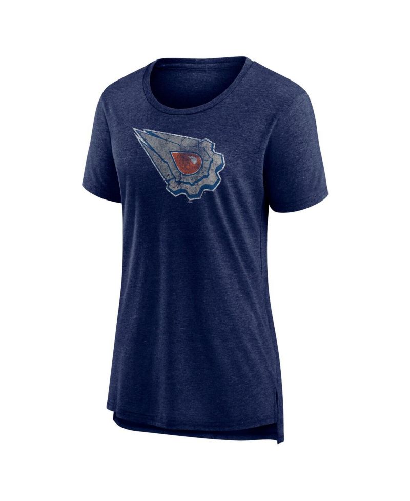 Women's Heather Navy Edmonton Oilers Special Edition 2.0 Modern T-Shirt