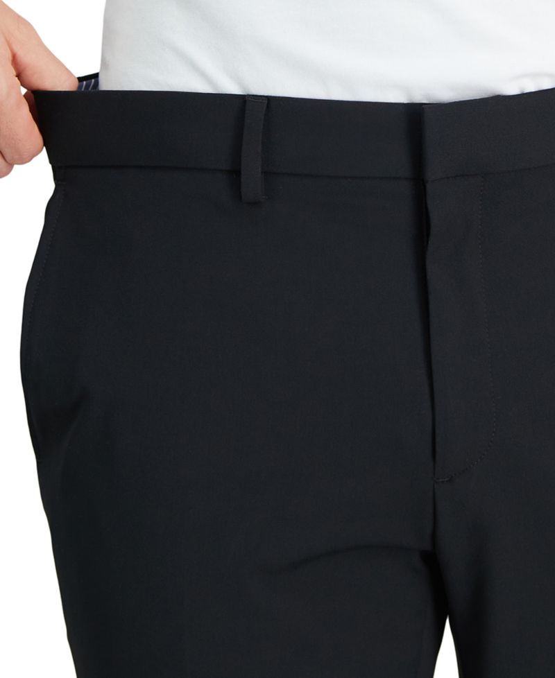 JMH Men's 4 Way Stretch Slim Fit Flat Front Suit Pant
