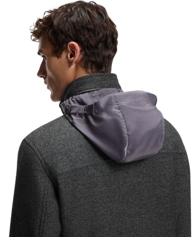 Men's Relaxed-Fit Wool-Blend Coat