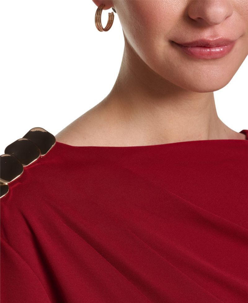 Women's Boat Neck Jersey Dress