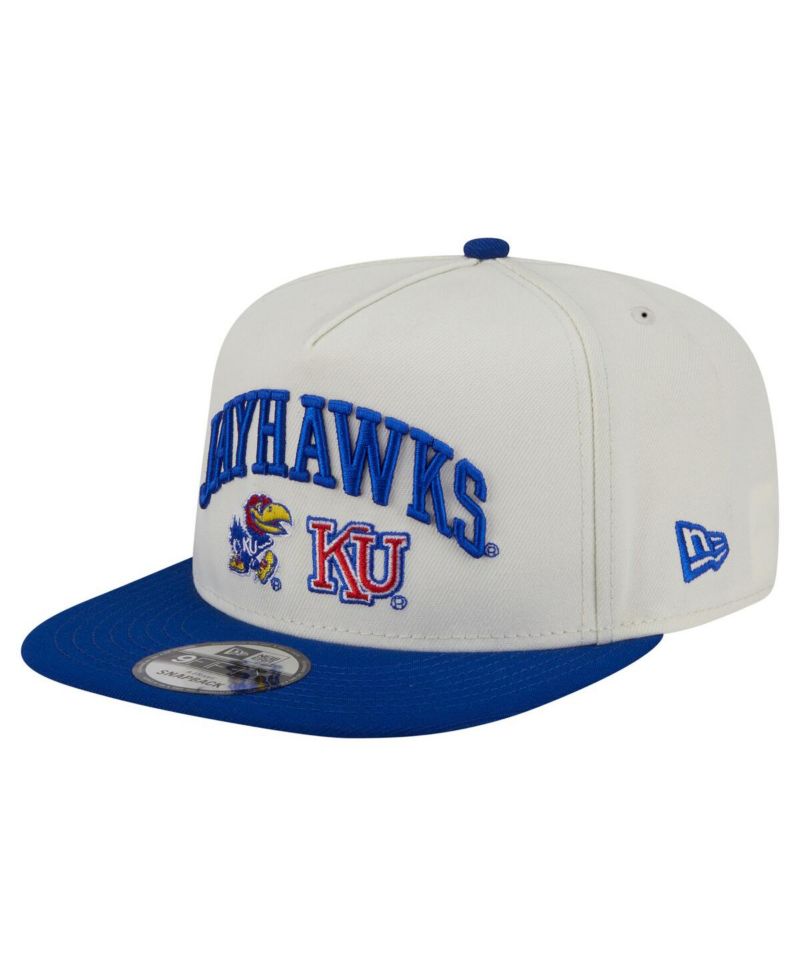 Men's White Kansas Jayhawks Collegiate 9FIFTY A-Frame Snapback Hat
