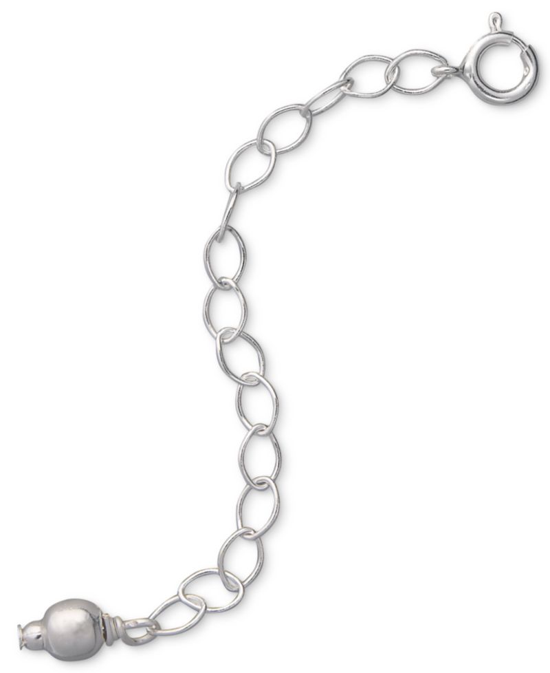 18k Gold over Sterling Silver Extension Chain Necklace, 2 Inch Chain Extender