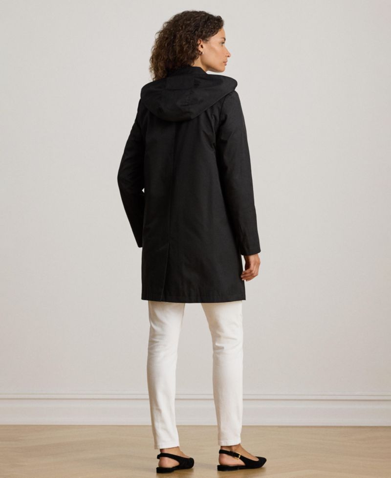Women's Hooded Water-Resistant A-Line Raincoat, Created for Macy's