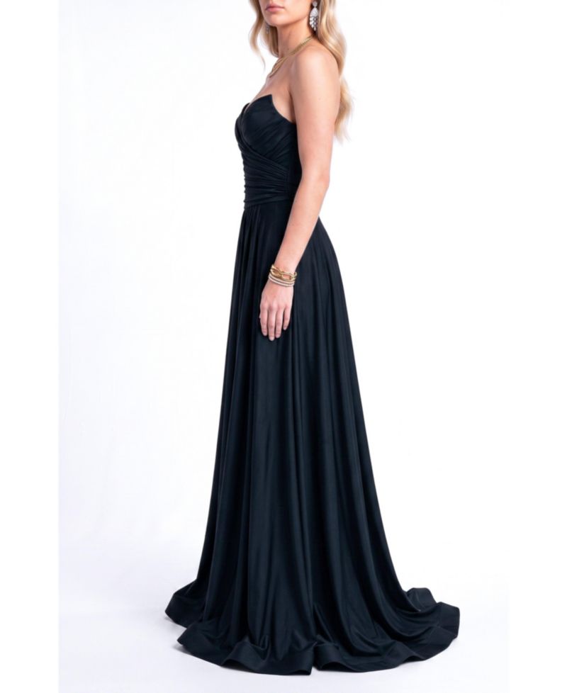 Women's Strapless Sweetheart Side Slit Evening Gown