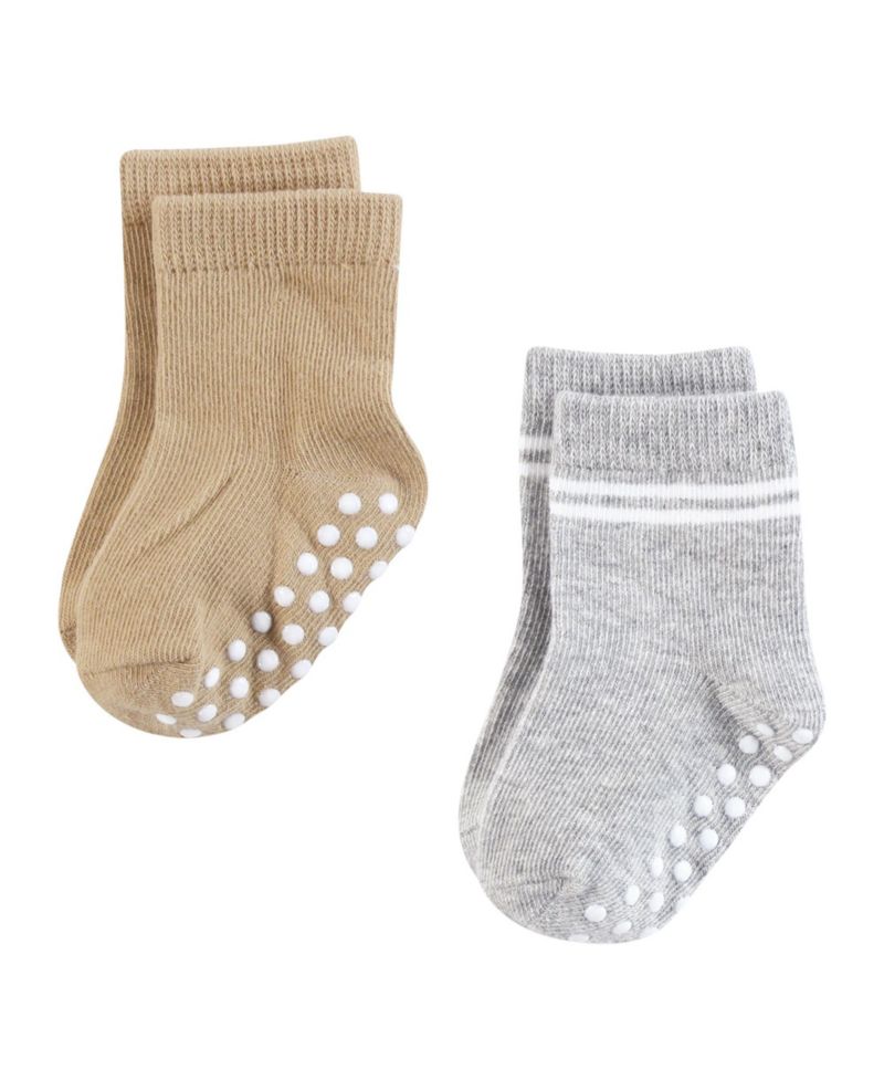 Baby Boys Hudson Cozy Cotton-Rich Newborn Terry Crew Socks