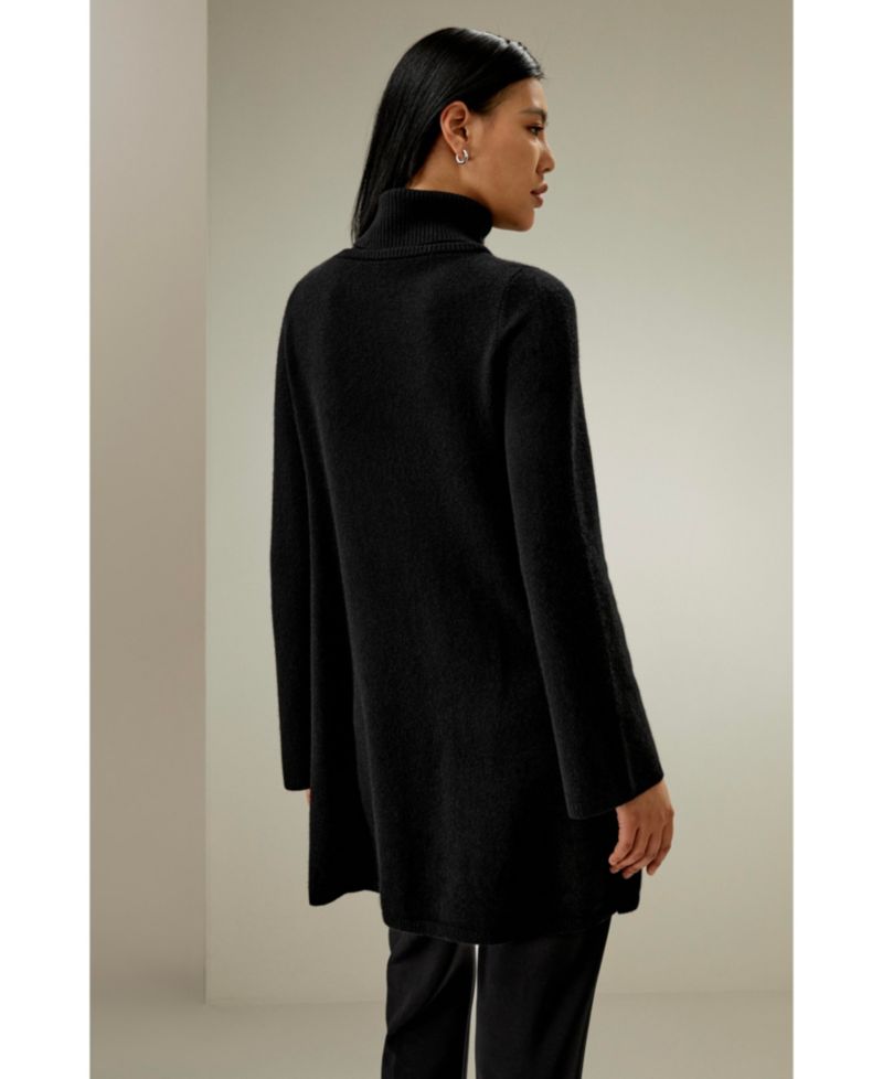 Women's Detachable Turtleneck Pullover Cashmere Sweater