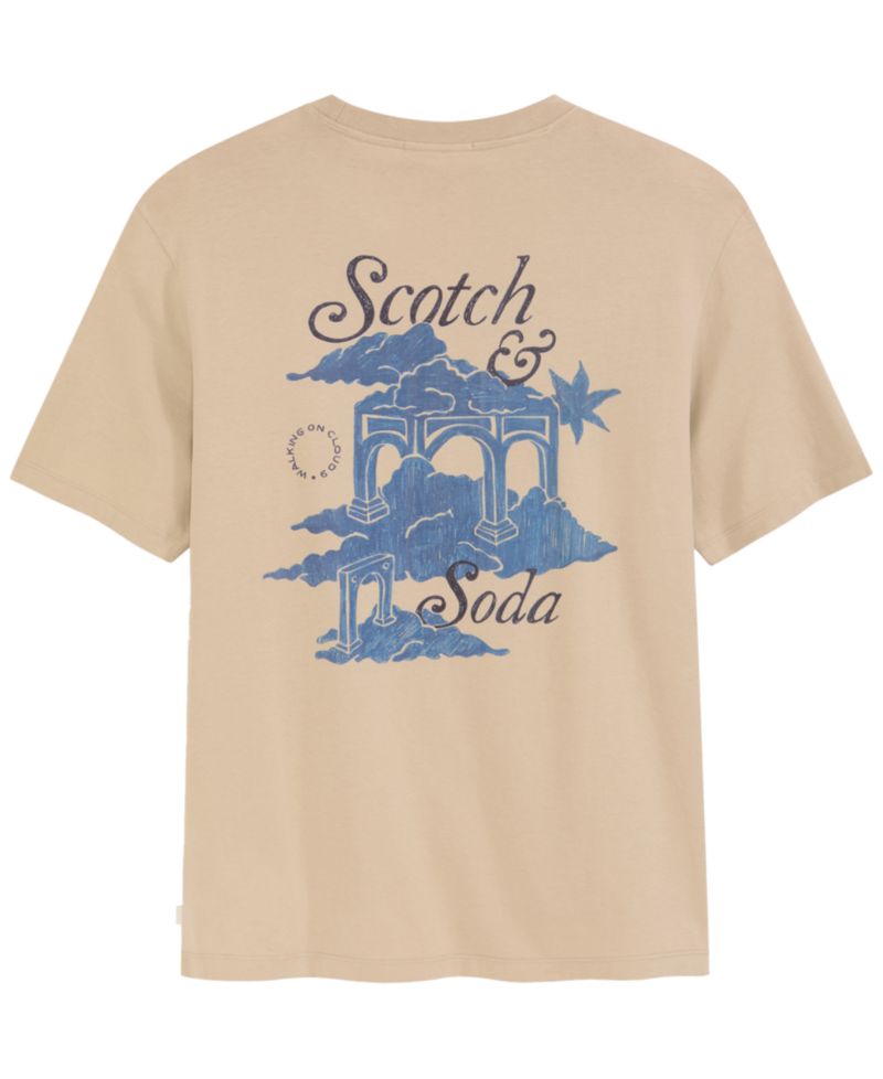 Men's Cloud Artwork Crewneck T-Shirt