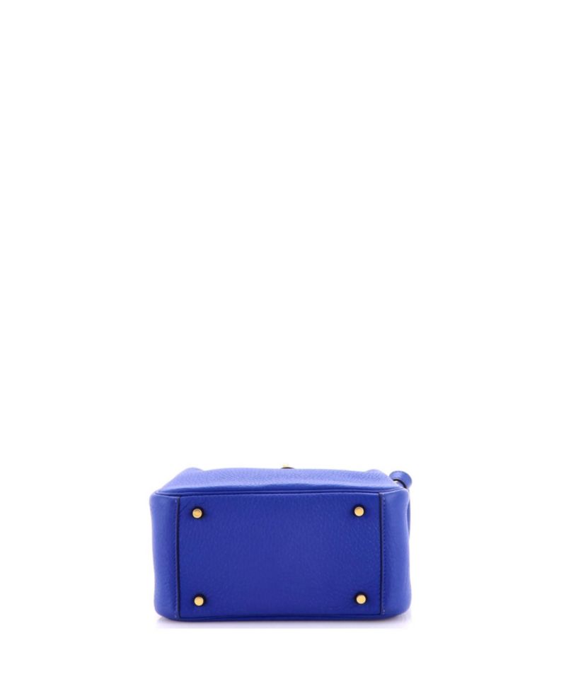 Mini Lindy Quadrille Bag Clemence with Canvas