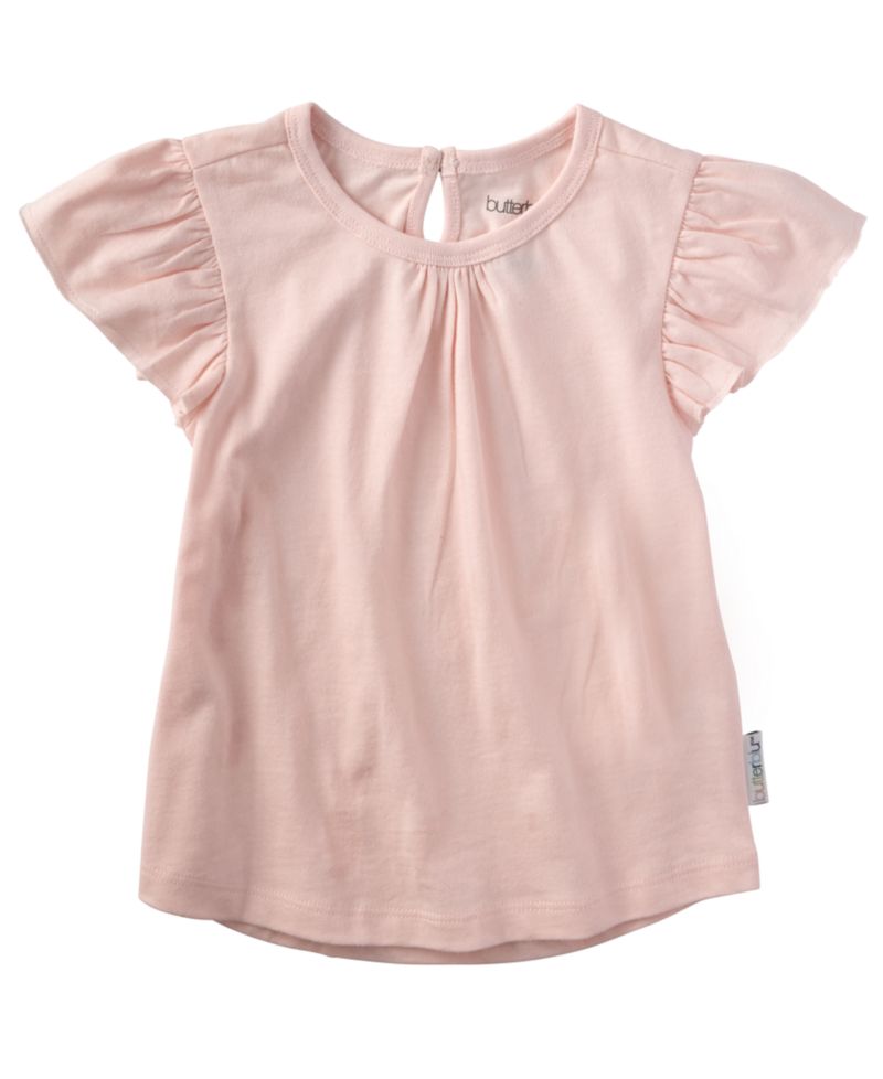 Baby Girls' Ruffle Shoulder Short-Sleeve Tops, 5-Pack