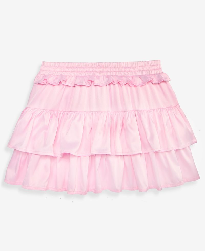 Girls' 7-16 Satin Tiered Skirt