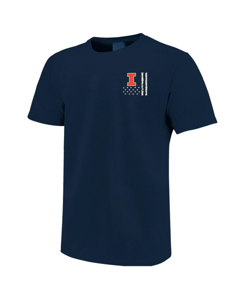 Men's Navy Illinois Fighting Illini Comfort Colors OHT Camo Overlay T-Shirt
