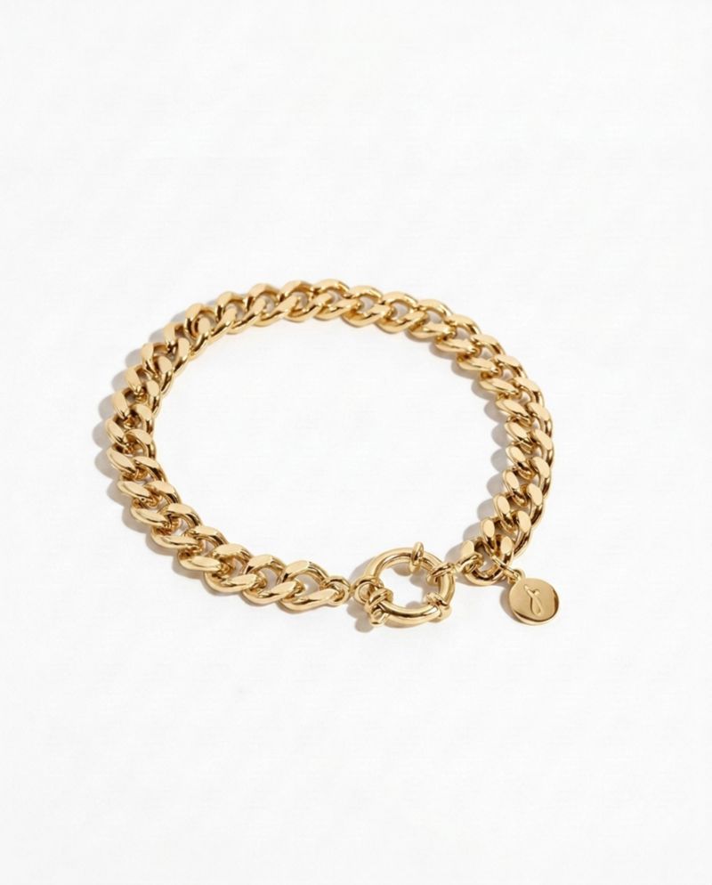 Plated Stainless Steel Curb Chain Bracelet & Anklet