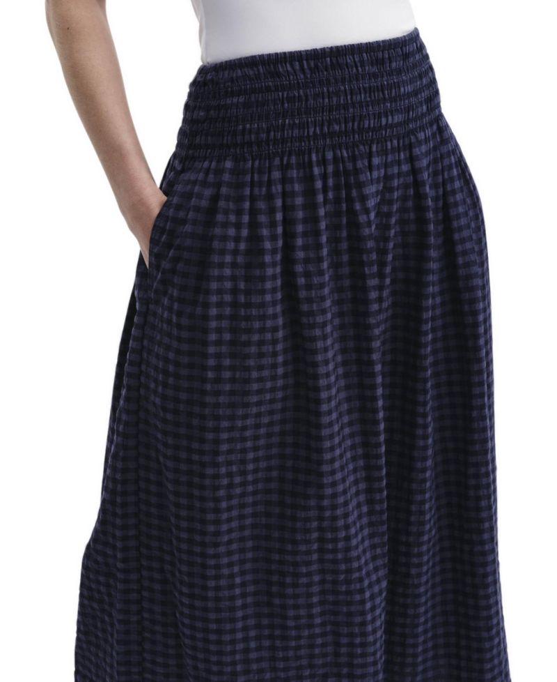Women's Vanessa Gingham Seersucker Midi Skirt