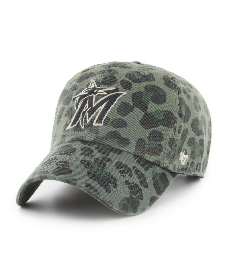 Women's Green Miami Marlins Bagheera Clean Up Adjustable Hat