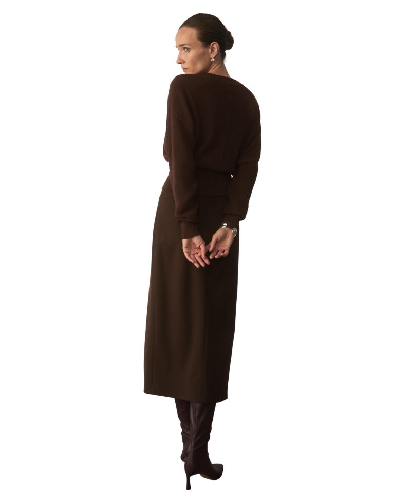 Women's Long-Sleeve Crop Cotton-Silk Blend Sweater
