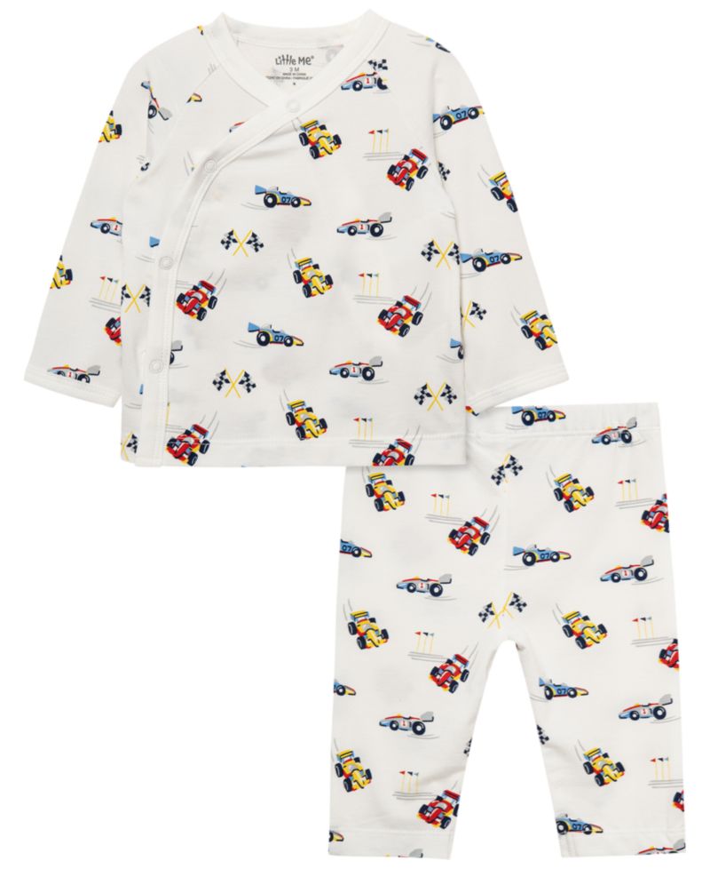 Baby Boys' Grand Prix Long-Sleeve Cardigan and Pants, 2-Piece Set