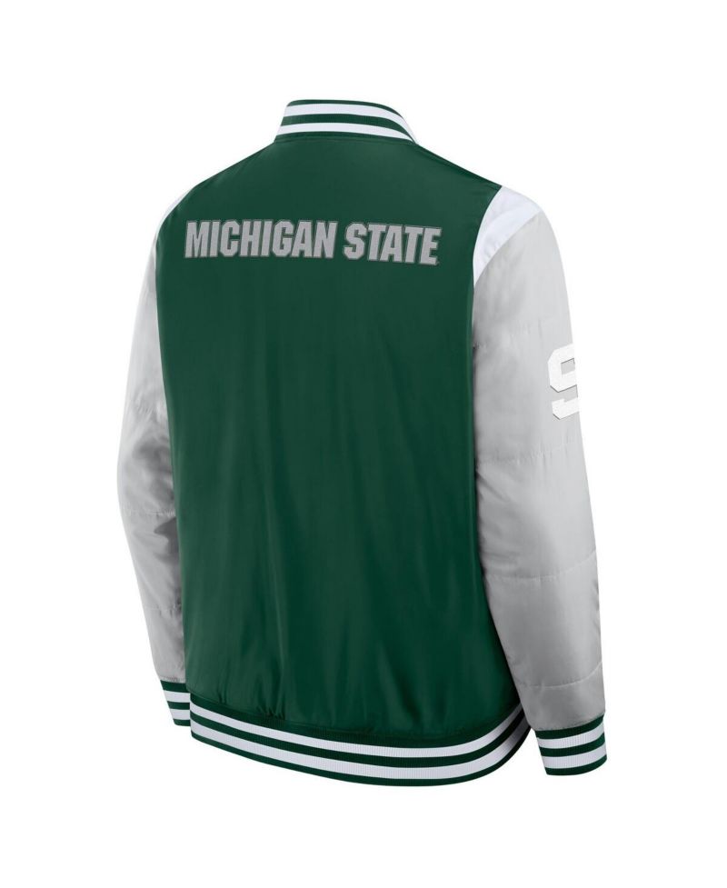 Men's Green Michigan State Spartans Elements Elite Full-Snap Jacket