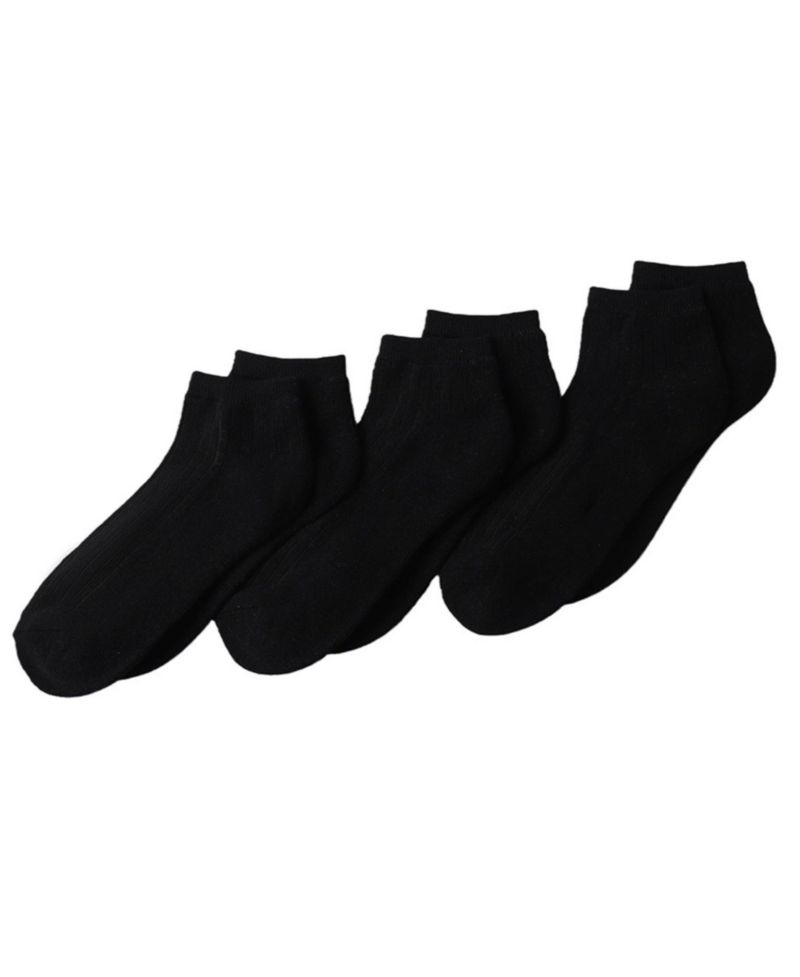 Women's 3-Pack Soft Viscose Half Cushion Quarter Socks