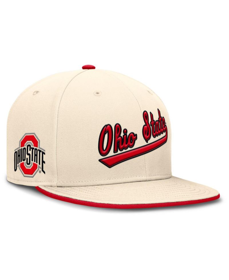 Men's Natural Ohio State Buckeyes Primetime True Performance Fitted Hat