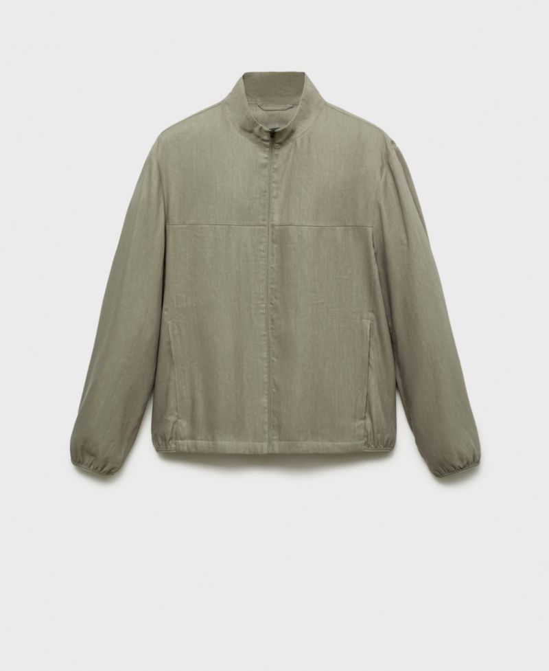 Men's Zipper Linen Jacket