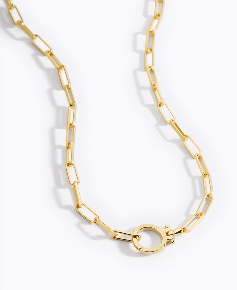 Mint Paperclip Necklace