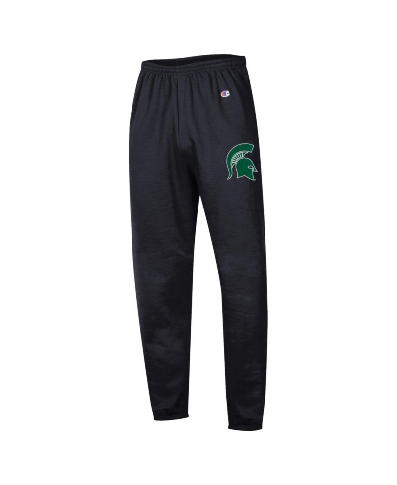 Men's Black Michigan State Spartans Powerblend Banded Fleece Sweatpants