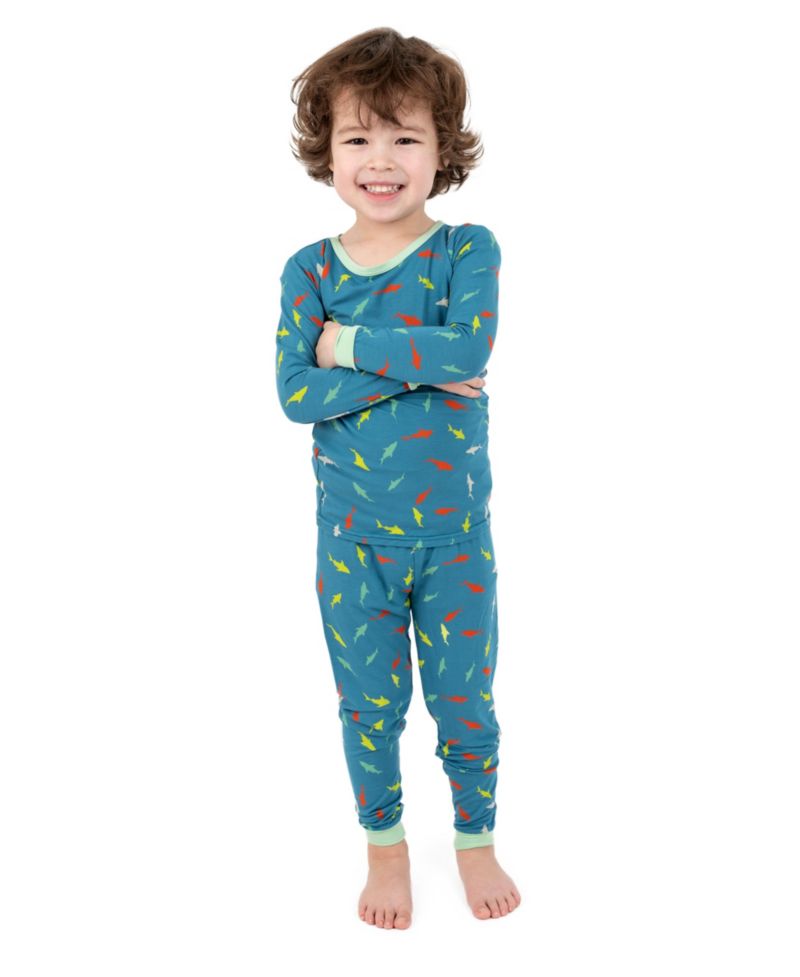 Baby Matching Family Two-Piece Cooling Bamboo Viscose Long Sleeve Pajamas - Nature and Wildlife Print (03M-24M)