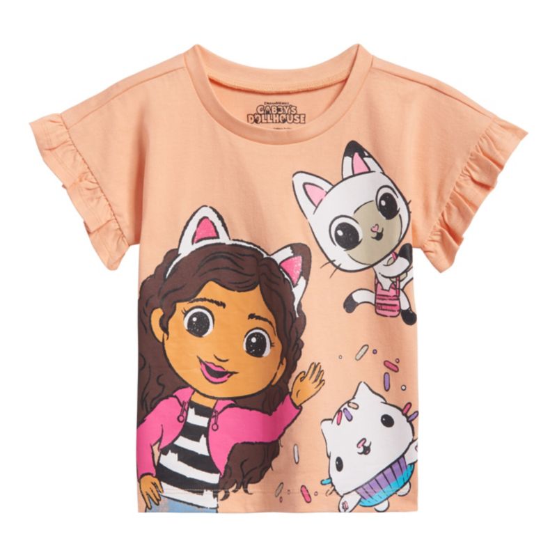 Little Girls Dreamworks T-Shirt and Chambray Shorts Outfit Set