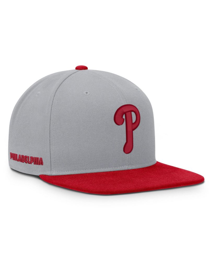Men's Gray/Red Philadelphia Phillies Primetime Pro Dri-FIT Snapback Hat