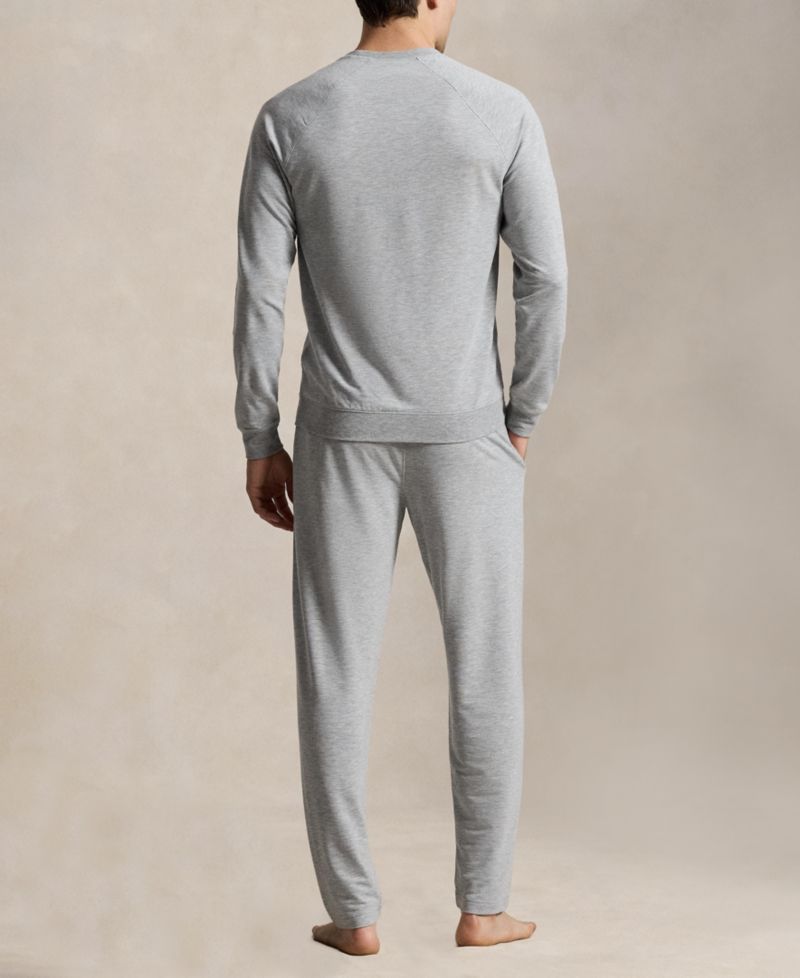 Men's Polo Bear Long-Sleeve Crewneck Shirt and Pajama Pants, 2-Piece Set